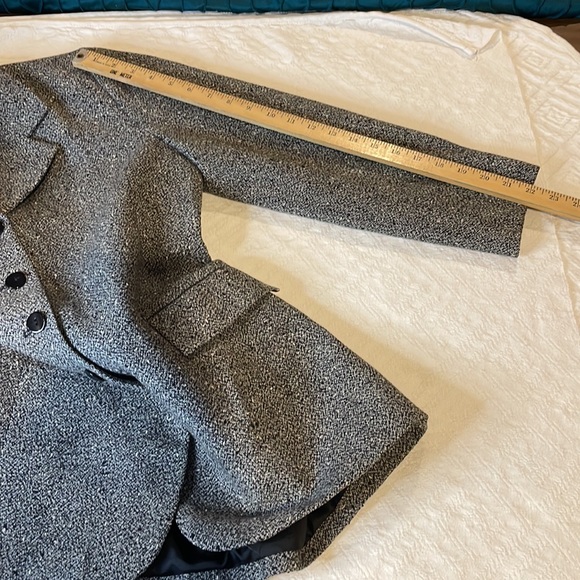 Vintage Pendleton Wool Jacket Blazer 8 Women’s Black Gray Grey - Picture 12 of 13